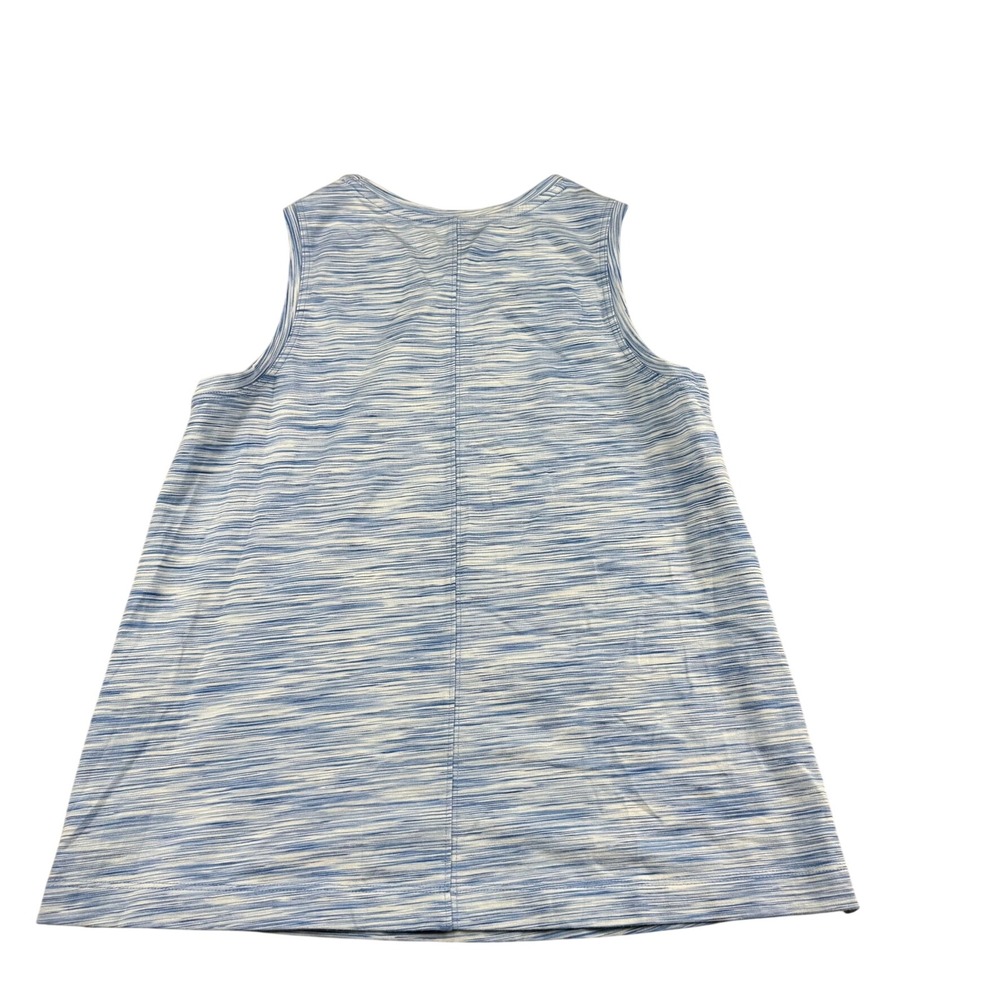 Lands End Womens XXS Tank Top Polyester Modal Blue Space Dye Athletic Casual Gym - Picture 2 of 7